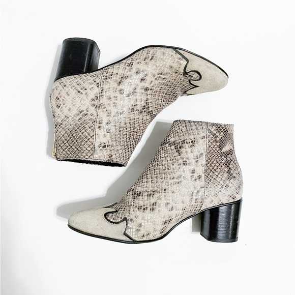 Kendall + Kylie Park Snakeskin Suede Ankle Boots - Picture 6 of 10